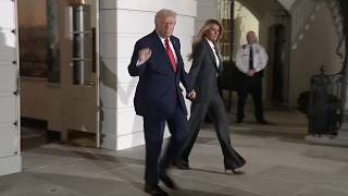 Melania and Donald Trump leave White House for State of the Union speech