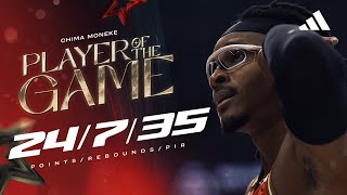 Chima Moneke vs Asvel | Euroleague R07, October 29 #AdidasPlayerOfTheGame