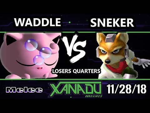 S@X 278 SSBM - Waddle (Jigglypuff) Vs. TGG | Sneker (Fox) - Smash Melee Losers Quarters