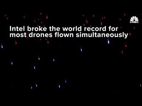 Intel broke Drone world record by flying 2000 drones