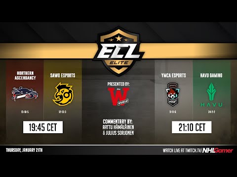 Northern Ascendancy vs SAWO Esports & YMCA Esports vs HAVU Gaming - ECL 11 (Elite) | NHL 21 EASHL 6s