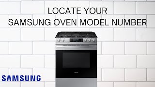 Samsung Oven Model Tag Location - Easy Tutorial