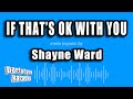 Shayne Ward If That S OK With You Karaoke Version