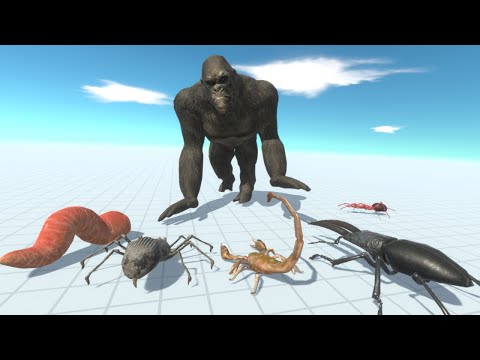 Kong vs All Units (Giant Invertebrates) - Animal Revolt Battle Simulator
