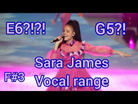 Sara James - Vocal range [F#3-G5-E6] low / high / falsetto / whistle notes / High notes