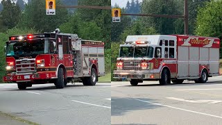 Coquitlam Fire Rescue - Engine 1 & Rescue 1 Responding