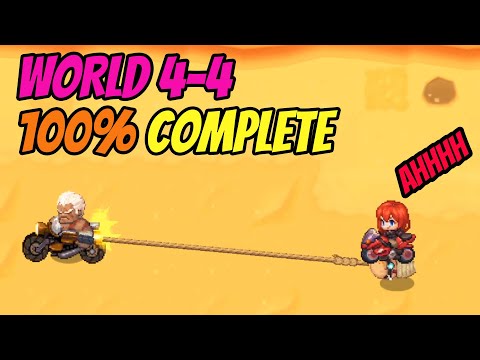 Guardian Tales 4-4 | 100% | 3 Star | Commentary | Guided Walkthrough (Android/iOS)