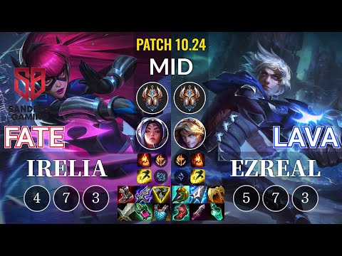 SB FATE Irelia vs Lava Ezreal Mid - KR Patch 10.24