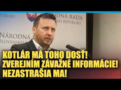 Kotlár reaguje na svoje obvinenie: Zverejním ZÁVAŽNÉ informácie