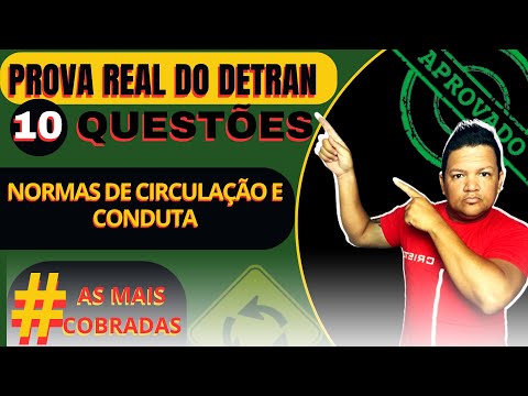 🟢MOCRATIC DETRAN EXAM TEST RULES OF CIRCULATION AND CONDUCT, THE 10 MOST ASSESSED