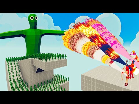 100x ZOMBIE + 2x GIANT vs 3x EVERY GOD   Totally Accurate Battle Simulator TABS