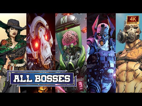 Borderlands 3 - All Bosses | All Main, Side & DLC Bosses | 4K 60FPS