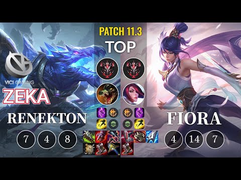 VG Zeka Renekton vs Fiora Top - KR Patch 11.3