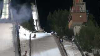 preview picture of video 'Jussi Seljas snowmobile jump at Lahti ski games'