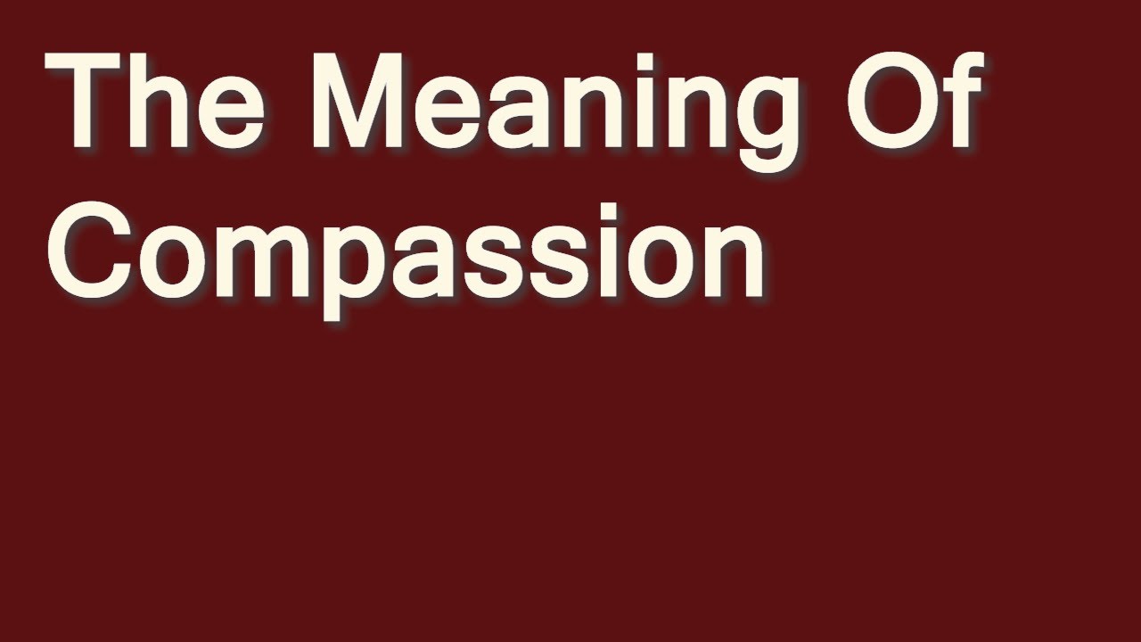 The Meaning Of Compassion