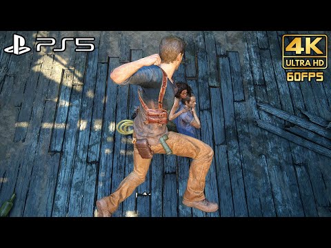 Uncharted 4 Remastered (PS5) Nathan & Sam vs Nadine Fight @ 4K 60ᶠᵖˢ ✔