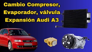 Cambio Compresor, Evaporador, Válvula Expansión Audi A3 Válido para WV Golf Polo Ibiza León TT Bora.