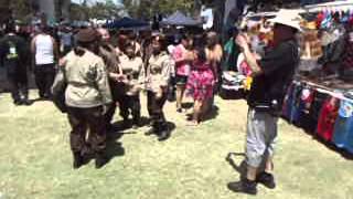 Chicano Park Fest 4/21/12 with dancers and lowrider cars