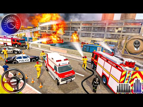 Fire Rescue Truck Simulator 3D - Fire Truck City Rescue Simulator - Android GamePlay