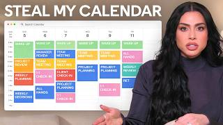 Speaker describes her own themed day structure including content, strategy, leadership, and creative thinking days