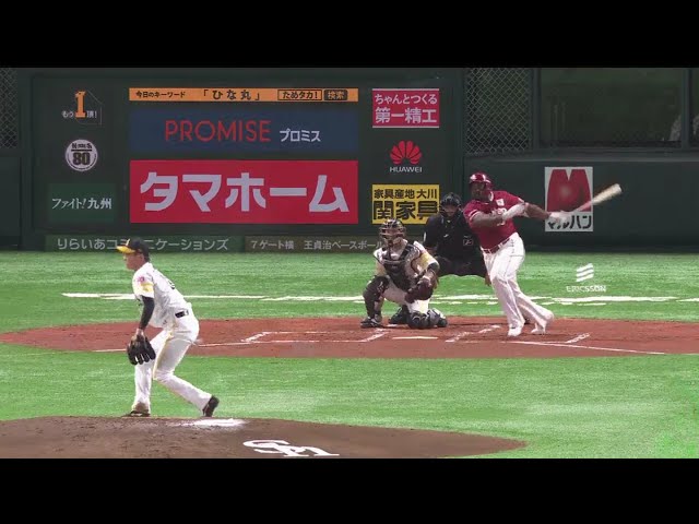 【1回表】 来日初ヒットで初打点!! イーグルス・ディクソンの追加点となるタイムリーヒット!! 2018/5/25 H-E