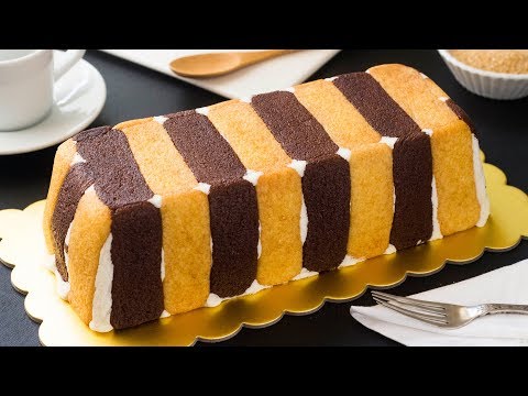 Tronchetto Bicolore alla Panna e Crema di Nocciole | Torta Fredda Senza Cottura | 55Winston55