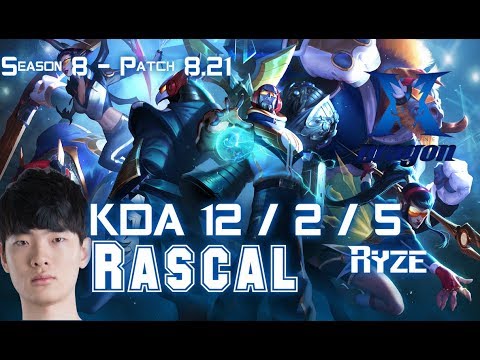 KZ Rascal RYZE vs IRELIA Mid - Patch 8.21 KR Ranked
