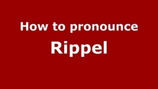 How to pronounce Rippel