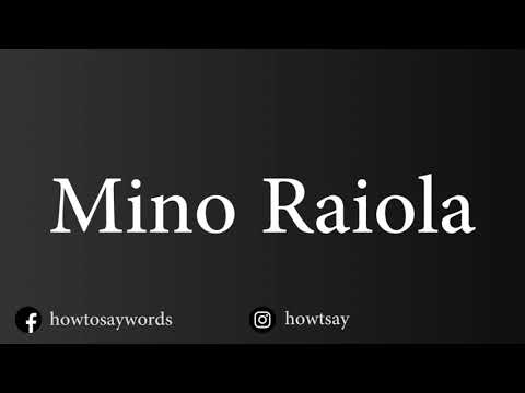 How To Pronounce Mino Raiola