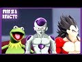 FRIEZA REACTS TO PERFECT CELL VS SSJ4 VEGETA
