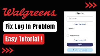 How to Fix Walgreens App Login Error - Sign In Problem Walgreens !