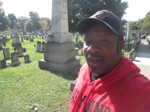 Kevin Grace visits the unmarked grave of John Wilkes Booth in Baltimore