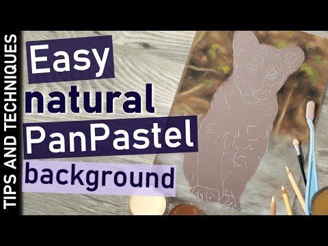 How to do a natural PanPastel background | Lion cub pastel drawing