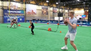 Nick Riewoldt and Charly Arnolt put skills to the test at the #SuperBowl Experience | SC Australia