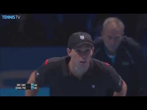 2015 Barclays ATP World Tour Finals - Bob & Mike Bryan doubles hotshot