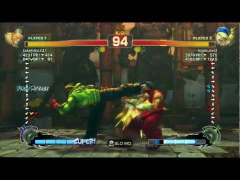 SSF4 AE: Akimo (Dee Jay) vs bonkurei3 (Yun) - Ranked Match (720p HD)