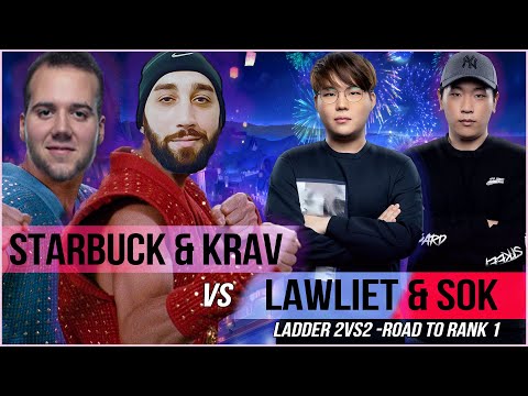 KraV & StarBuck vs LawLiet & Sok | Rematch ! | Warcraft 3 |