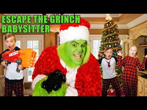 Escape the Babysitter to Save Christmas! The Grinch Babysitter Showdown!
