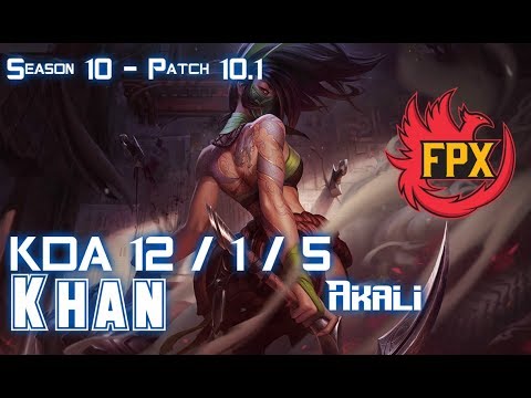FPX Khan AKALI vs VLADIMIR Top - Patch 10.1 KR Ranked