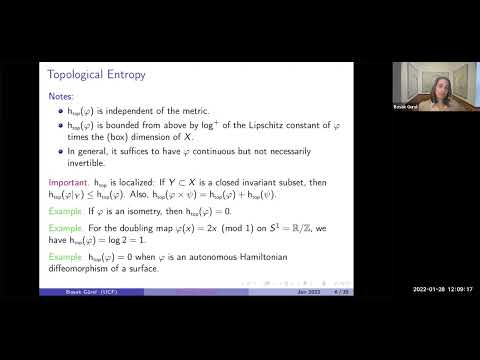 Basak Gurel - Topological entropy, barcodes and Floer theory