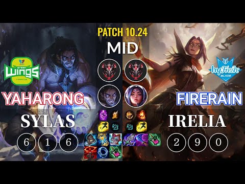 JAG Yaharong Sylas vs hyF FireRain Irelia Mid - KR Patch 10.24