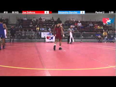 FILAJRGR: 60 KG: Joe DeNova (USOEC/NYAC) vs. Alejandro Sancho (South Miami)