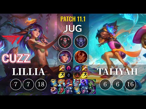 T1 Cuzz Lillia vs Taliyah Jungle - KR Patch 11.1