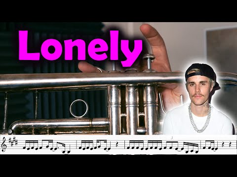 How to play LONELY by Justin Bieber on Trumpet