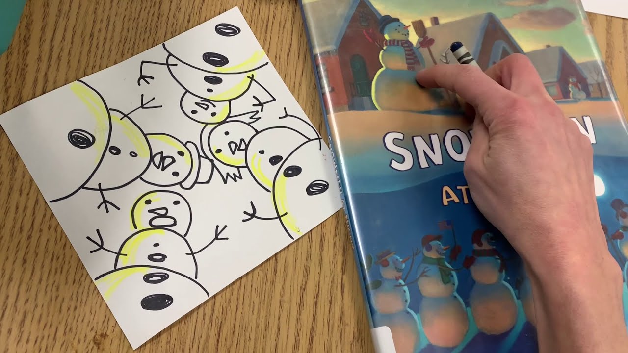 Worms-eye-view snowmen!