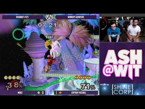 Mako (Peach) vs Captain Faceroll (Sheik) - ASH@WIT #123 Melee Winner's Quarters