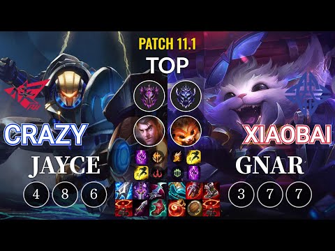 RW Crazy Jayce vs ES Xiaobai Gnar Top - KR Patch 11.1