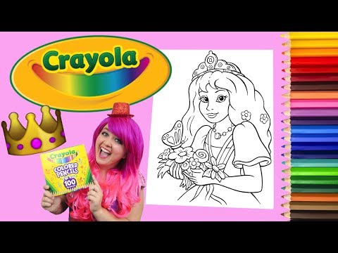 Coloring A Flower Princess Crayola Coloring Book Page Colored Pencil | KiMMi THE CLOWN Video