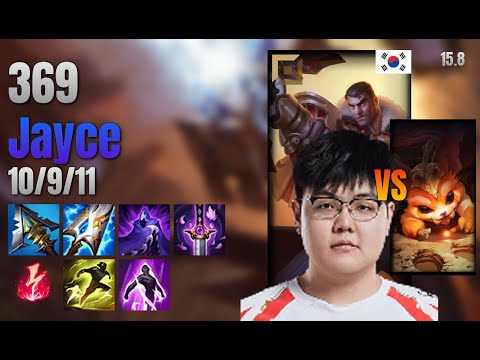 369 Top Jayce vs Gnar lol KR solo rank Full Game 15.8 | 369 제이스 vs 나르