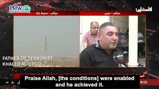 Father of terrorist on PA TV